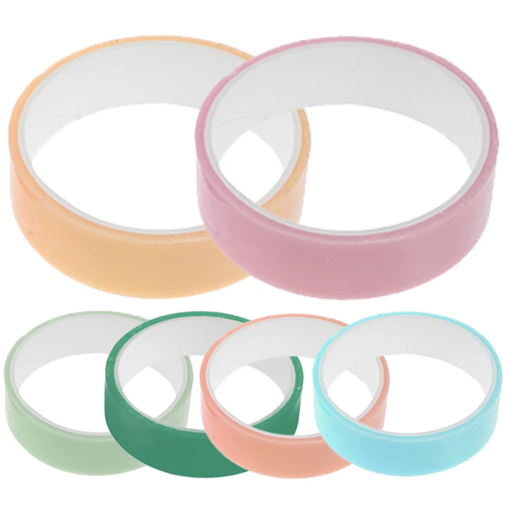 6 قطع من الأشرطة اللاصقة الملونة لتخفيف التوتر، أشرطة لاصقة للعب في المنزل والمكتب والسفر