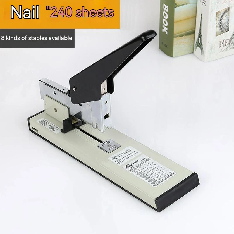 Large Capacity Paper Binding Stapler Heavy Duty Stapler Office Bookbinding Stapling Staples Hand Operated Stapler 100/240 Sheets