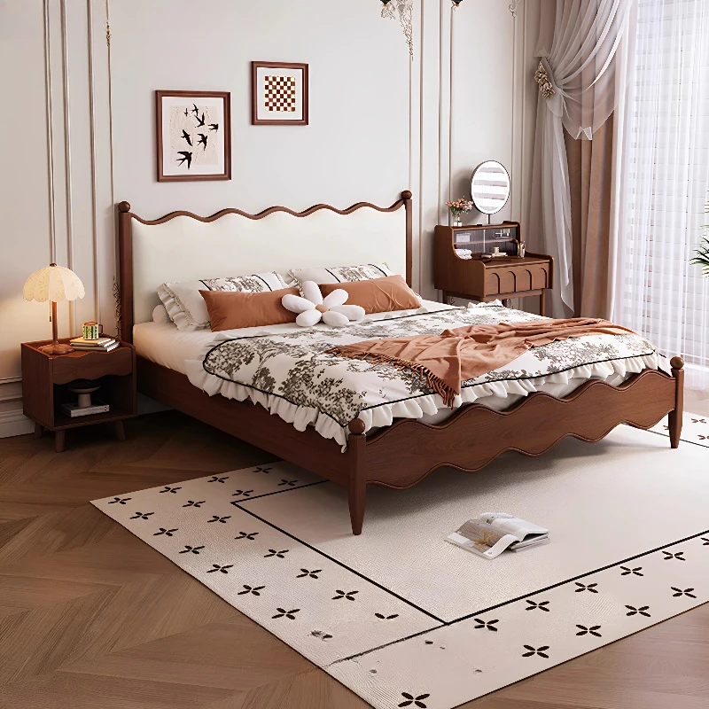 

Girls Design Bed European Simple Single Luxury Bedroom Double Children Bed Headboards Modern Letto Matrimoniale Unique Furniture
