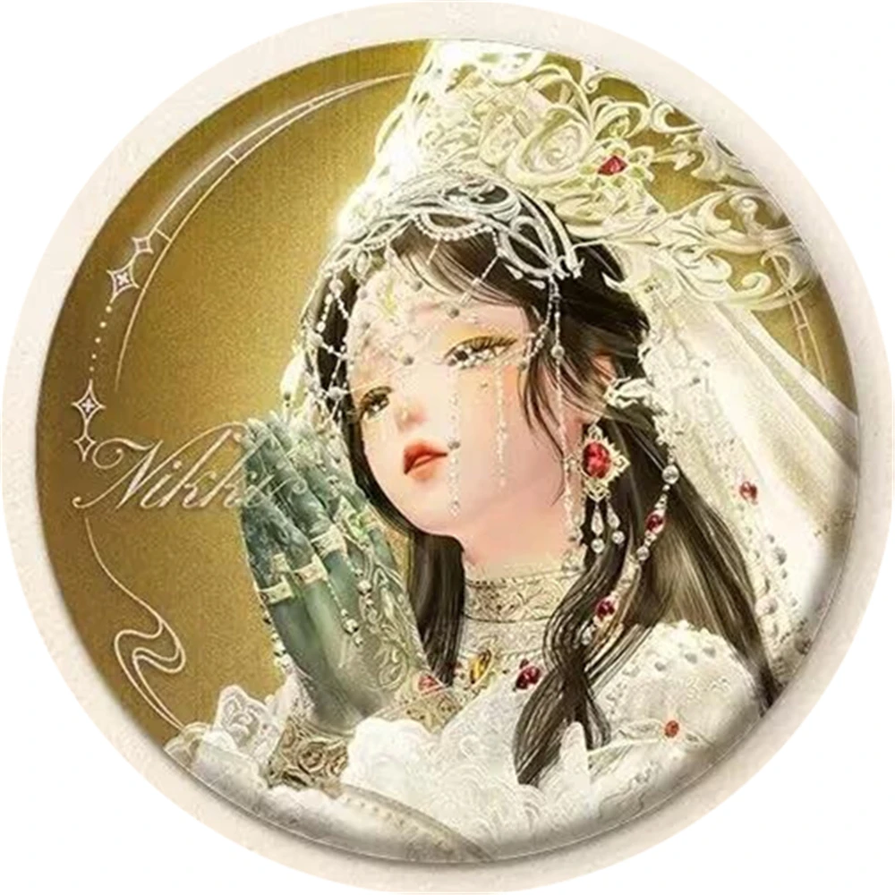 58mm Game Infinity Nikki‌ Cosplay COSTUME Badge Pin SPTE Tinplate Brooch Prop Gift