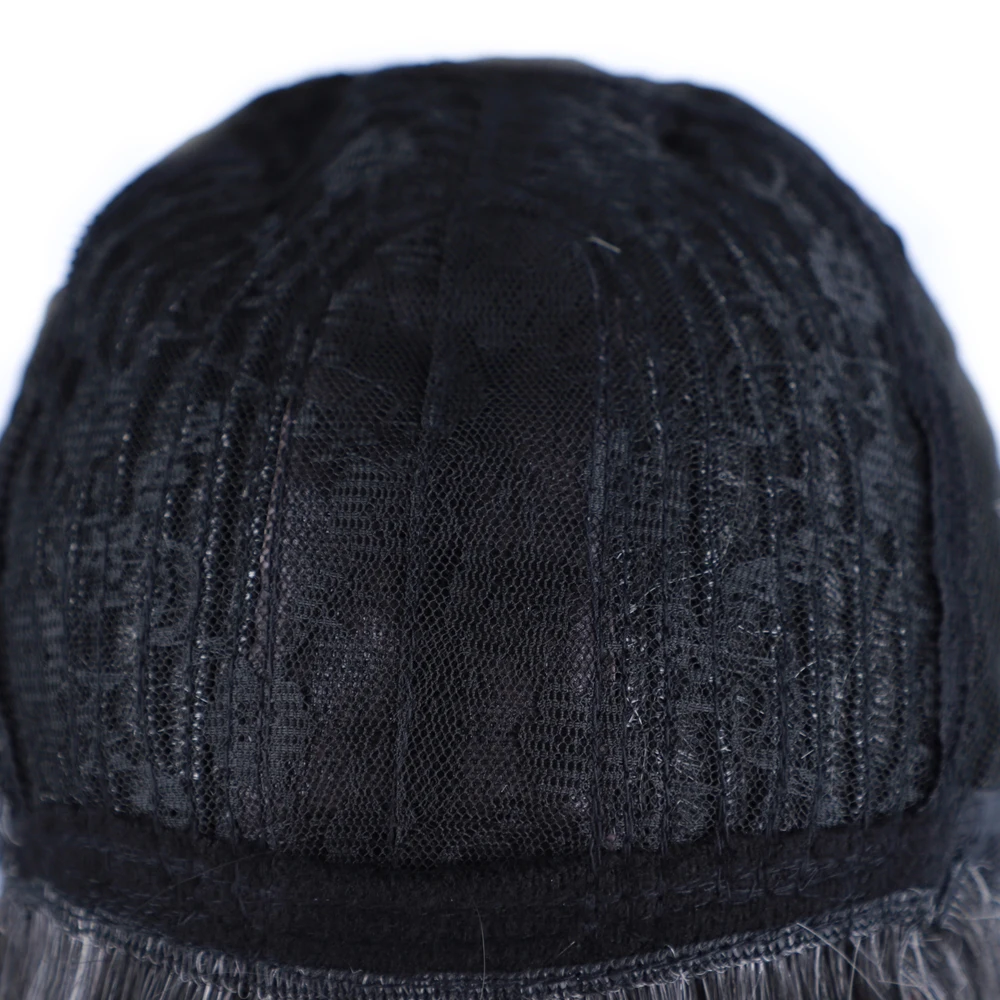 طويل الأوسط فراق بيروكات صناعية للنساء 26 بوصة متموجة الاصطناعية خصلات الشعر المستعار مع الانفجارات مقاومة للحرارة مزيج اللون الشعر الاصطناعية