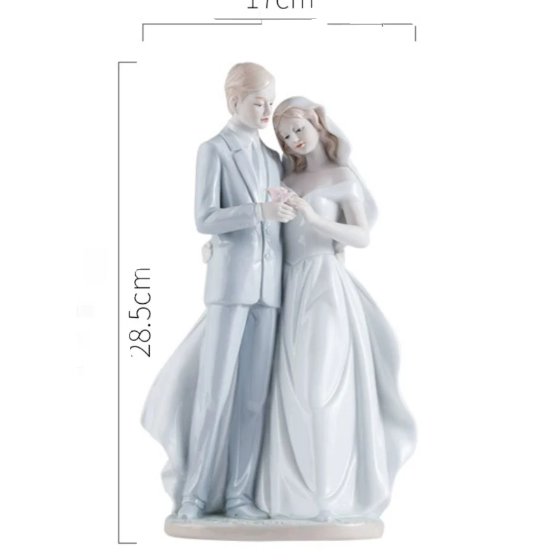 Women's Characters Ceramic Ornaments Living Room Bedroom Wine Cabinet Entrance Decoration Wedding Gifts