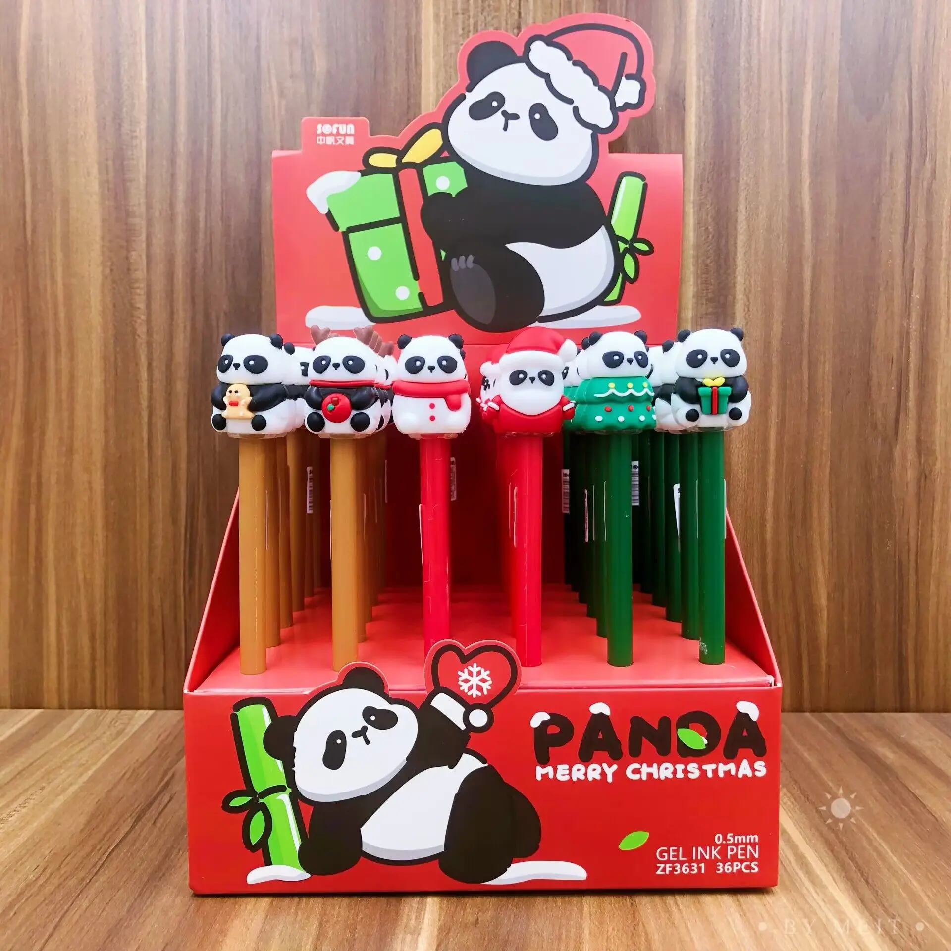 36 pcs/lot Kawaii Panda Gel Pen Cute 0.5mm Black Ink Neutral Pens For Writing Office School Supplies