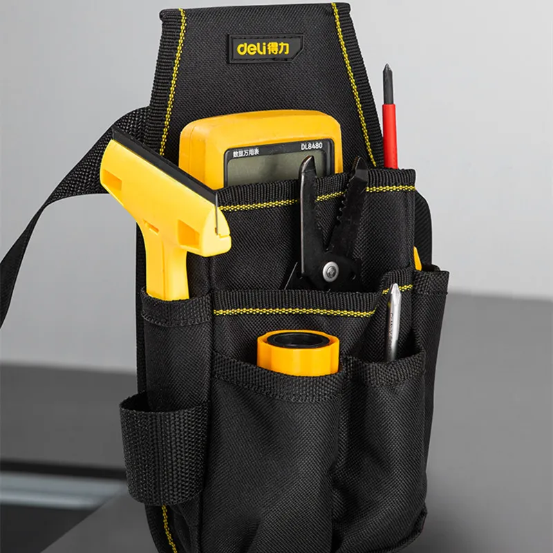 Deli Oxford Cloth Tool Belt Screwdriver Utility Kit Holder Tool Bag Pocket Pouch Bag Electrician Waist Pocket Pouch Bag