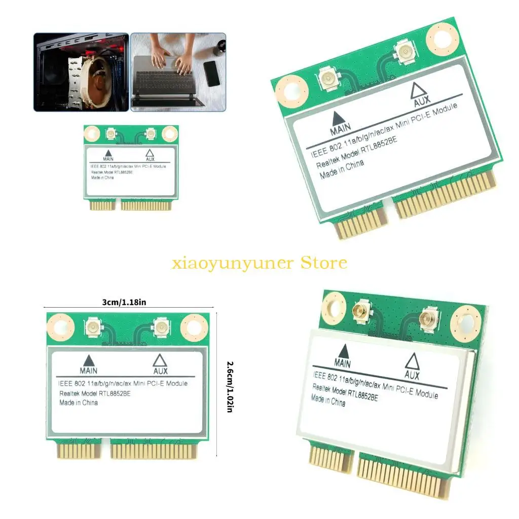 

P9JB Wi -Fi 6 RTL8852 Беспроводная карта 2,4 ГГц и 5 ГГц 1800 м. Бесплатная сетевая карта подключения для ноутбуков и ПК