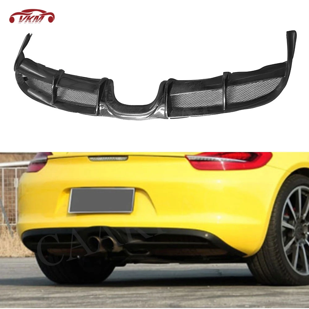 

Задний диффузор для Porsche Cayman 981 2013-2015, расширение бампера из углеродного волокна, спойлер, сплиттер, комплекты кузова, FRP, автомобильные аксессуары