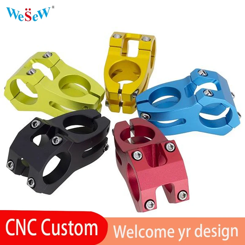 

WeSeW OEM Custom CNC Machining Bicycle Handlebar Mount Bracket Aluminum Titanium Alloy Parts for Road and MTB Bikes