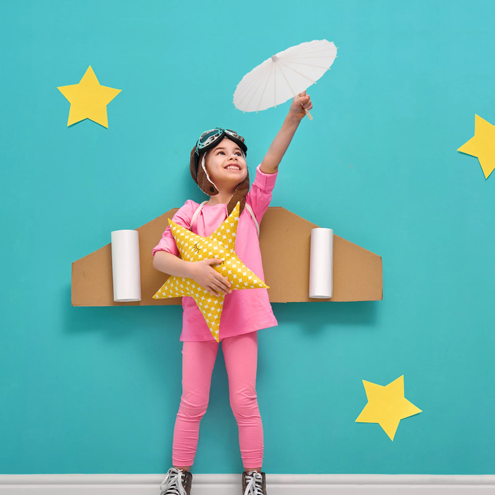 2 قطعة مظلة ورقية زيتية صغيرة للأطفال يدويا فارغة دهان داي الحرفية المظلة الزخرفية المظلات الصغيرة هدايا الحفلات