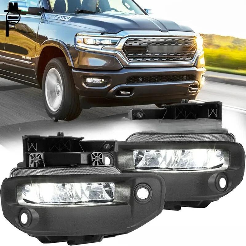 

Подходит для 19-22 Dodge RAM 1500. Галогенные противотуманные фары, дневные ходовые огни, передняя панель, противотуманные фары.