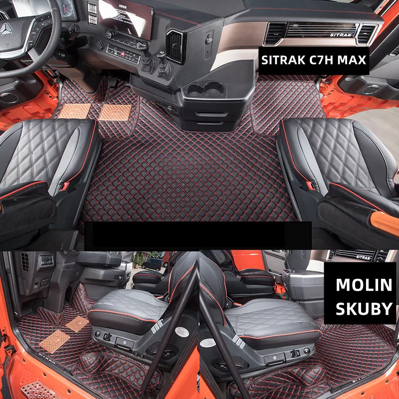 Molin Skuby 3D Truck Carpet Floor Mat Sitrak C7H Max 2023 2024 Foot Pat Autonomous Cab