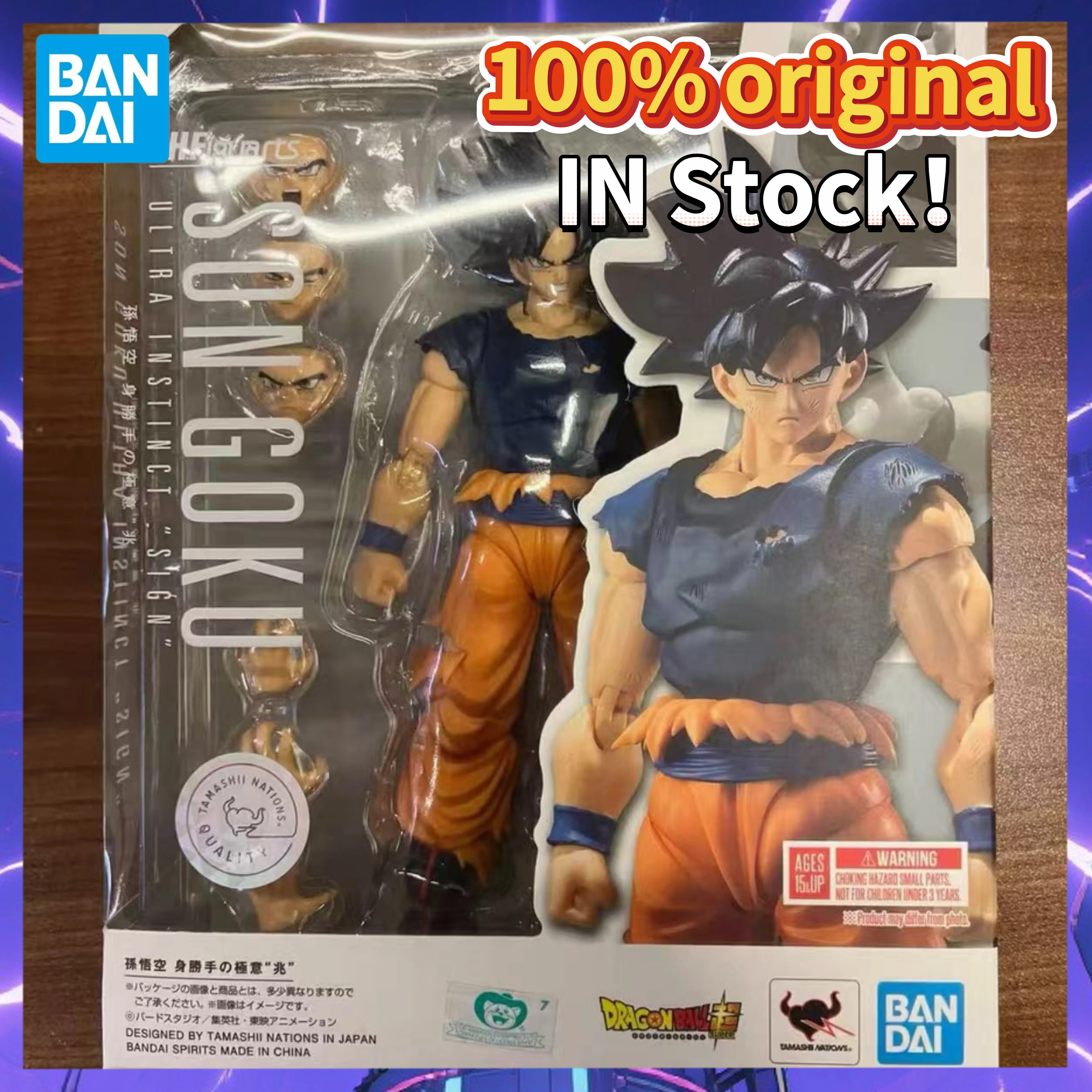 

In Stock Original Bandai S.H.Figuarts Son Goku Ultra Instinct Sign Dragon Ball Anime Action Collection Model Toys