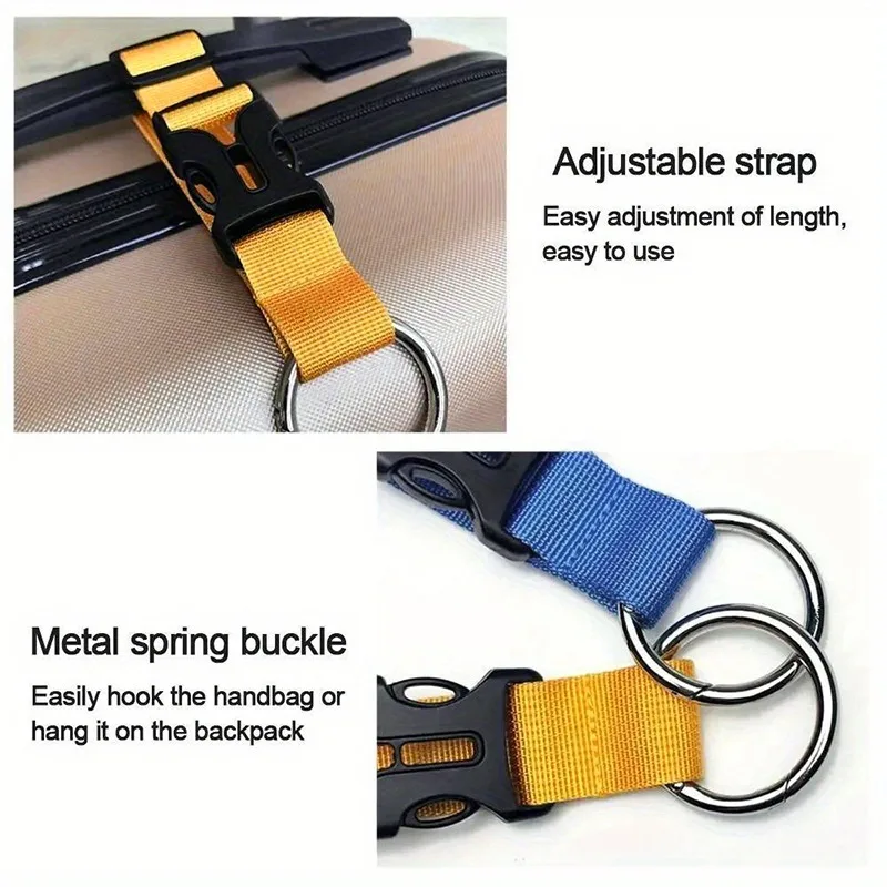 1pc Backbin Belt Buckle Luggage Band Multifunctional Backpack Nylon Hanging Buckle Portable Suitcase Hook Hanging Buckle
