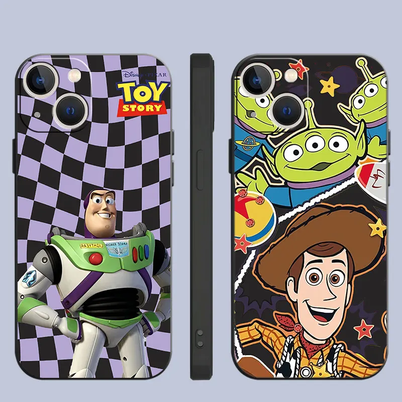 phone Cases for iphone 14 case 11 13 15 Pro XS Max 8 12 Mini X SE 7 14 Plus funda Antiscratch cover Disney Toy Story Buzz Woody