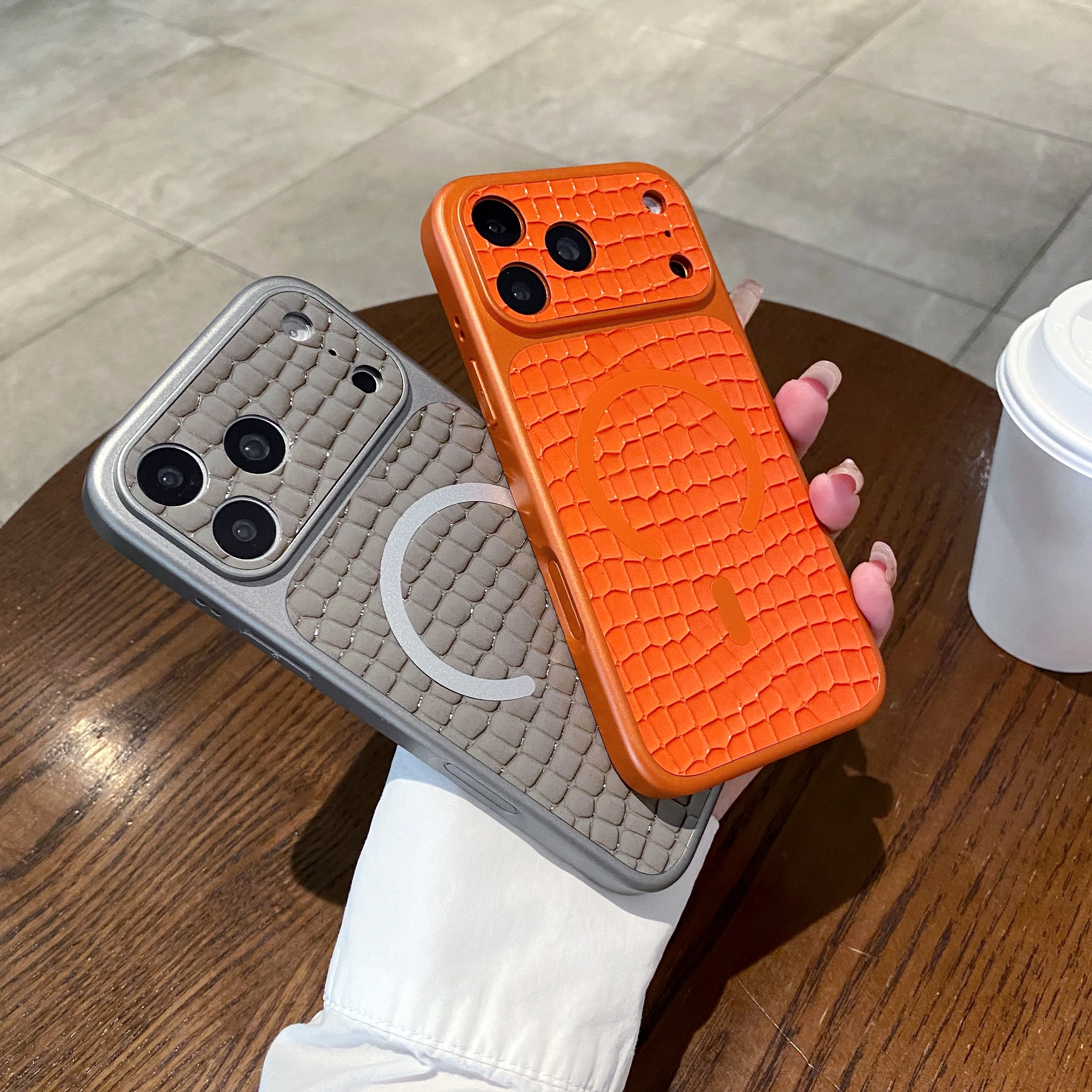 الفاخرة الحيوان بو الجلود المغناطيسي جذب الحال بالنسبة آيفون 17 16 15 14 غطاء الهاتف 15 14 13 برو ماكس لينة للصدمات الظهر فوندا #2