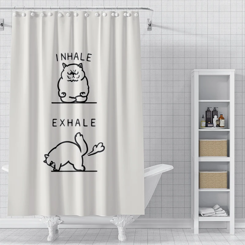 Home shower curtains for bathroom waterproof fabric Modern Nordic style bathroom curtain 180x200 240x180 cute dog funny kawaii