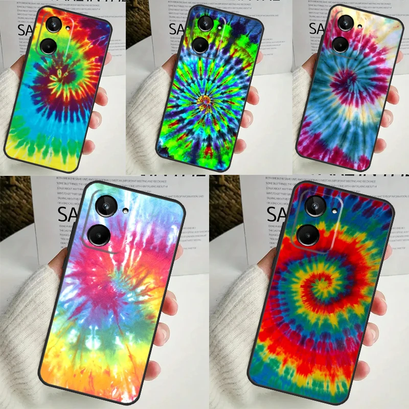 Trippy Tie Dye Hippie Art For Realme GT Neo 5 GT5 9 10 11 12 Pro Plus C30 C31 C33 C35 C25s C21Y C51 C55 C67 C53 Case