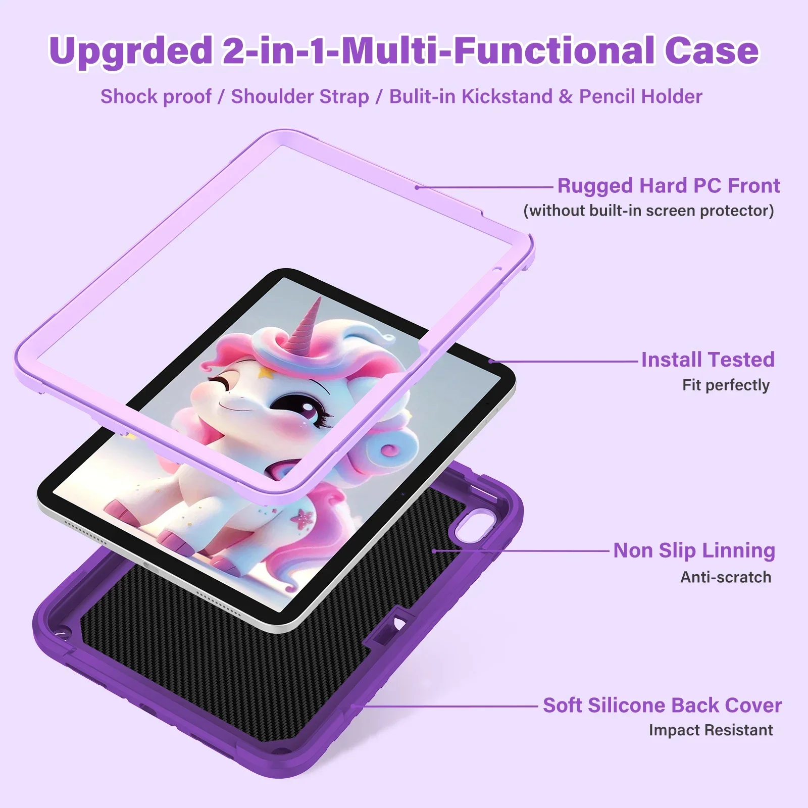 Pop Kids Unicorn Tablet Case For 2025 New IPad A16 11th Generation A3355 A3356 Funda For Ipad 10th Gen 2022 7/8/9th Gen 10.2 