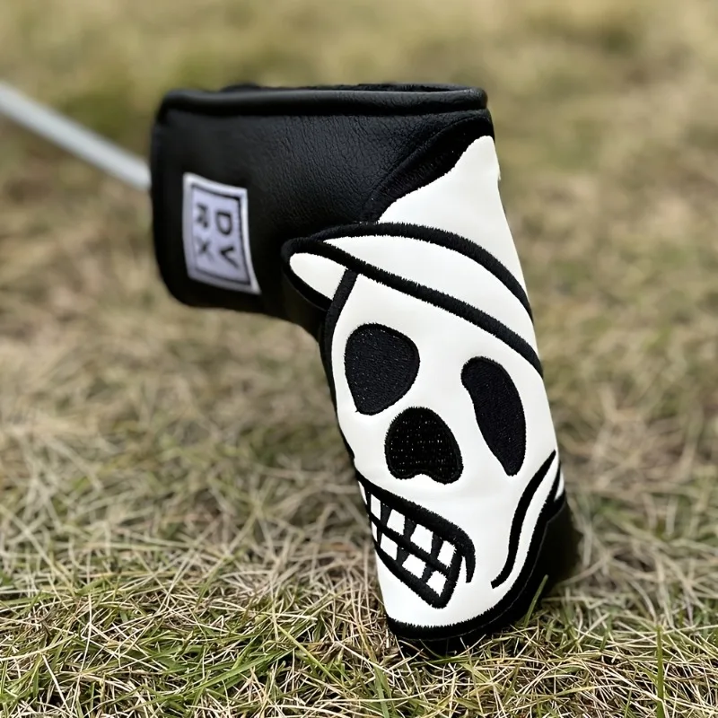 غطاء رأس جولف مطرز بهيكل عظمي من مادة البولي يوريثان، أبيض/أخضر/أسود، حماية أنيقة للنادي، ملحقات الجولف #5