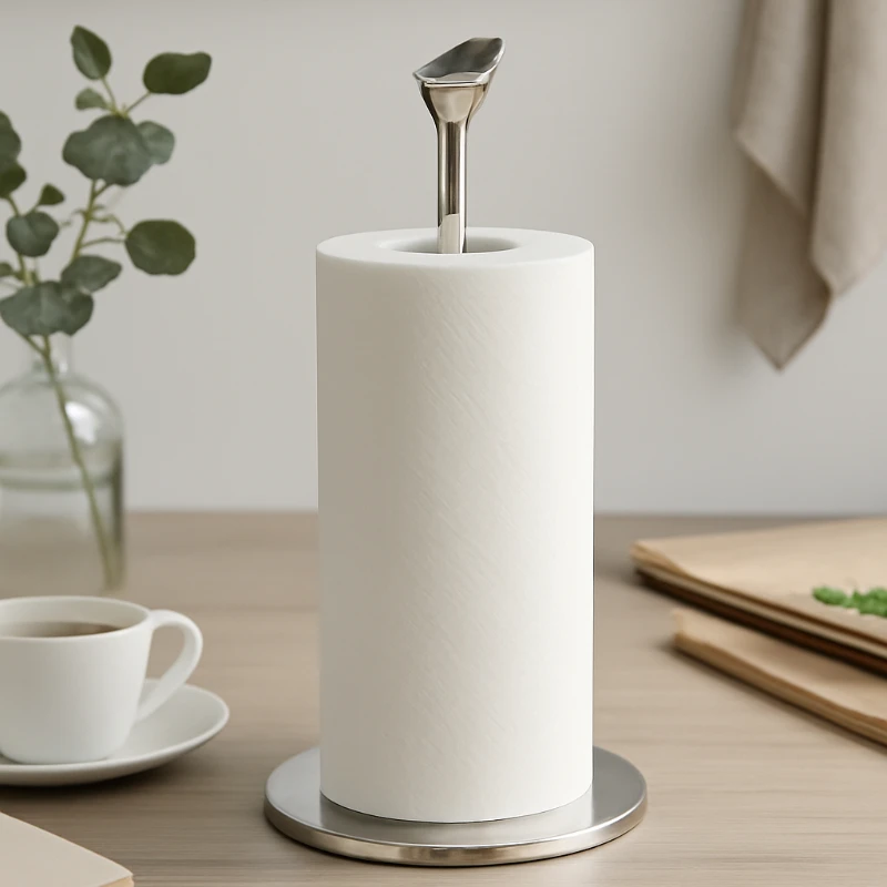 

Stainless Steel Paper Towel Holder Stand Kitchen Countertop Organizer Elegant Tissue Roll Dispenser Rack for Dining Table