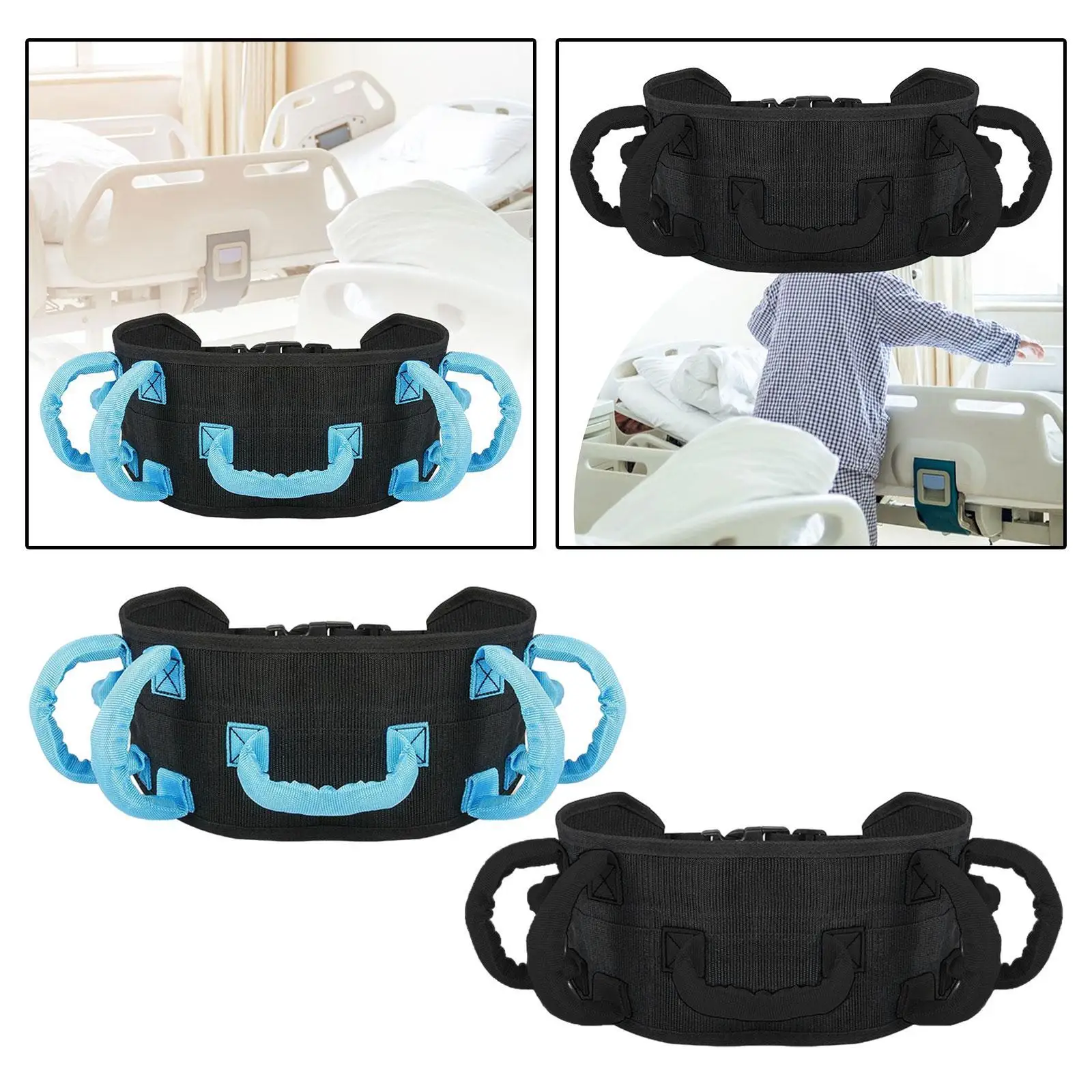 Gait Belt Quick Release Buckle Easy to Use Comfortable Padded Handles with