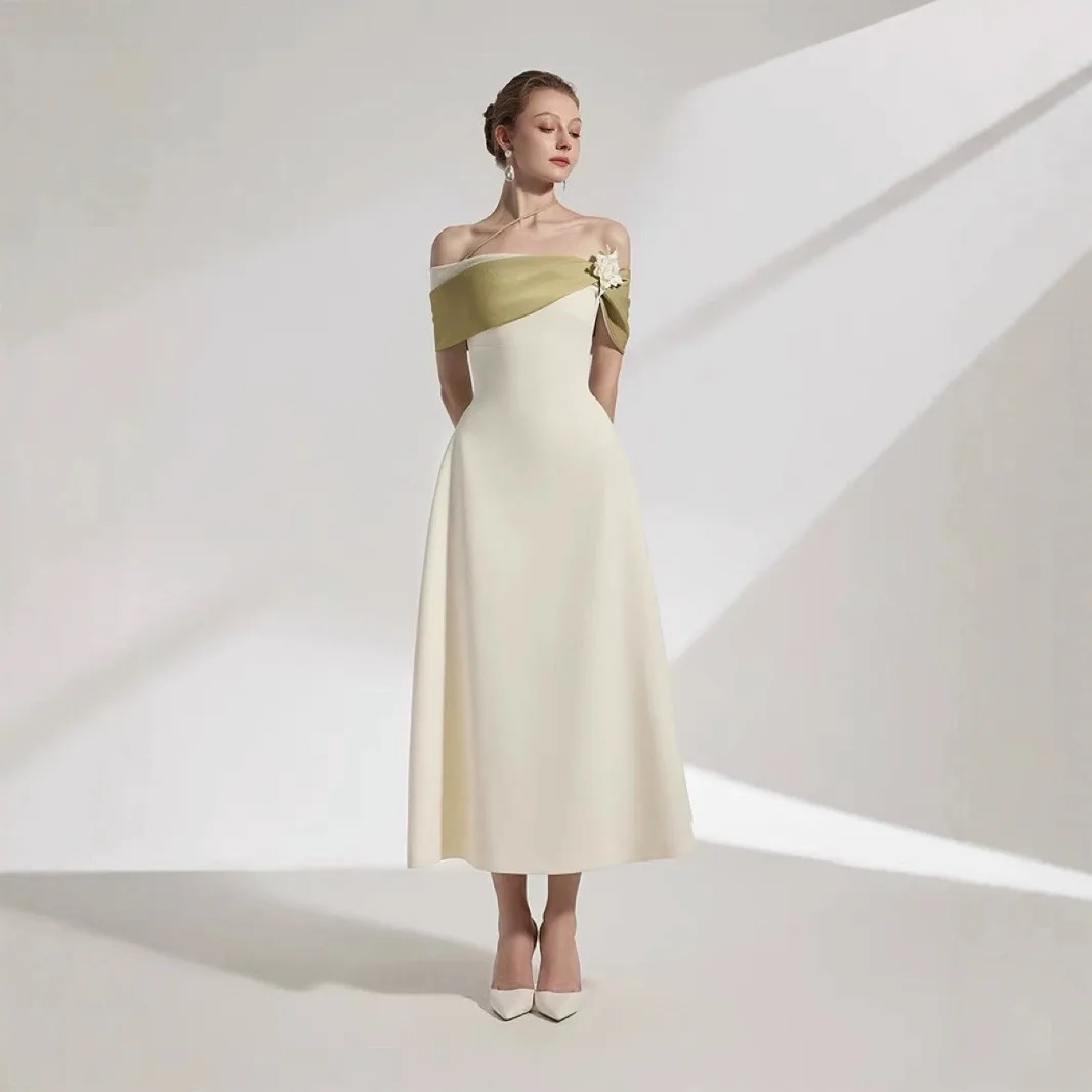 Вьетнамский нишевый дизайнерский бренд, 25-летнее новое элегантное платье Muse с воротником на талии и одним словом