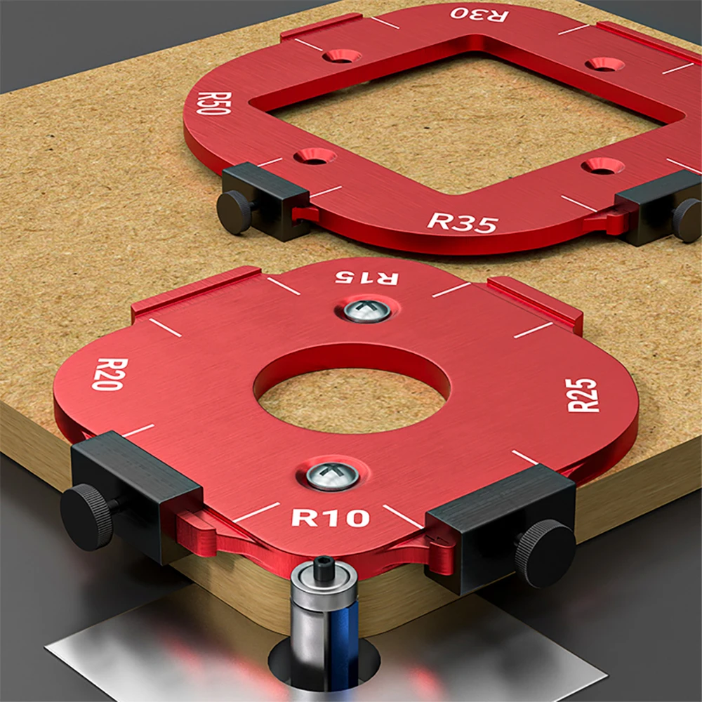 

Набор шаблонов для радиусной обработки углов R10-R50 из алюминиевого сплава - Деревообрабатывающий кондуктор для точной дуговой резки и фрезерования криволинейных кромок