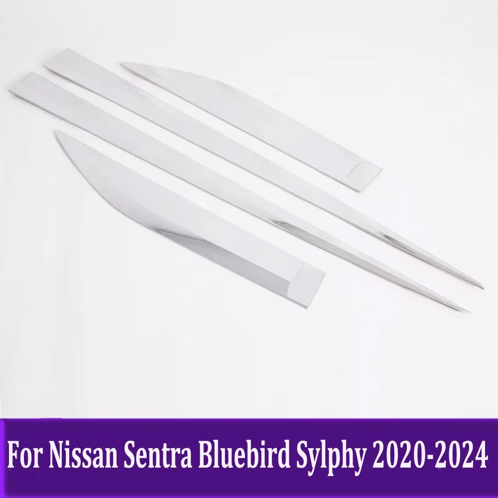 Side Door Body Moulding Line Strips Cover Trim For Nissan Sentra Bluebird Sylphy 2020-2022 2023 2024 Chrome Exterior Accessories