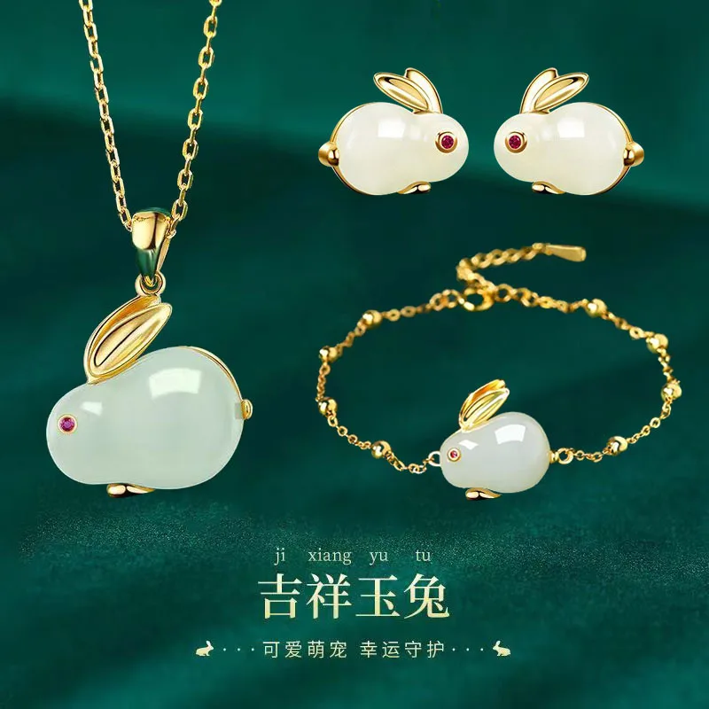 Japanese National Style New Rabbit Series Bracelet Necklace Korean Version Of Fashion Sweet Female Earrings