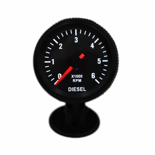 Imagen 2 del producto Tacómetro de 2” 52MM para Diésel, Luz Blanca, 0-6000 RPM, Medidor Eléctrico de 12V