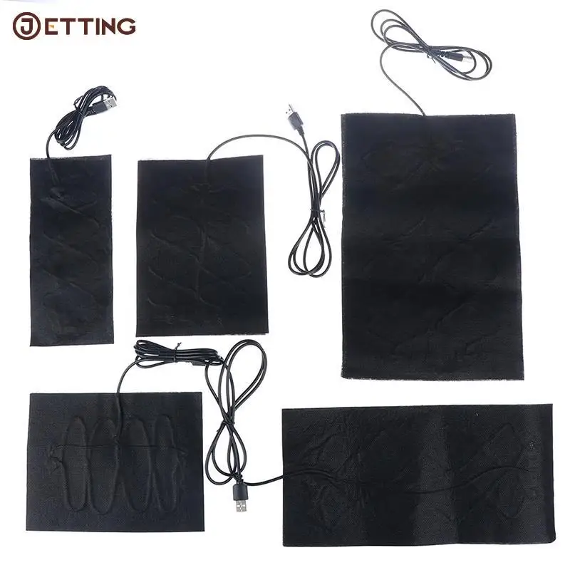 1/2/4PCS 5V Carbon Fiber Heating Pad Hand Warmer USB Heating Film Electric Winter Infrared Fever Heat Mat