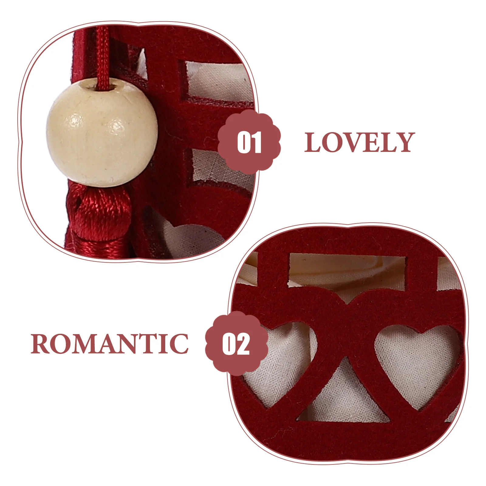 

1 Set Of Double Happiness Gift Box Chinese Style Wedding Felt Handle Storage Case For Party Candy Chocolate Favor Packaging