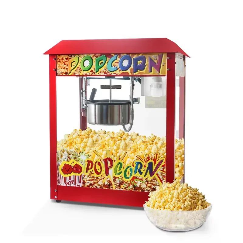 Electric Popcorn Machine Commercial High Efficiency Hot Selling Maker for Cinema Snack Bar Kitchen Use Durable Stainless