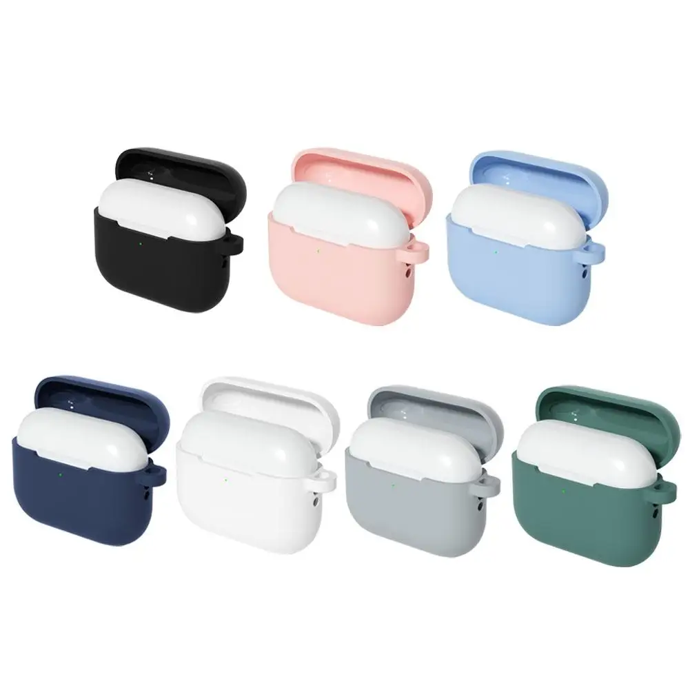 Apple AirPods Pro 3 실리콘 이어폰 보호 케이스 무선 블루투스 이어폰 보호 케이스(에어 P Q5O5용 끈 포함)