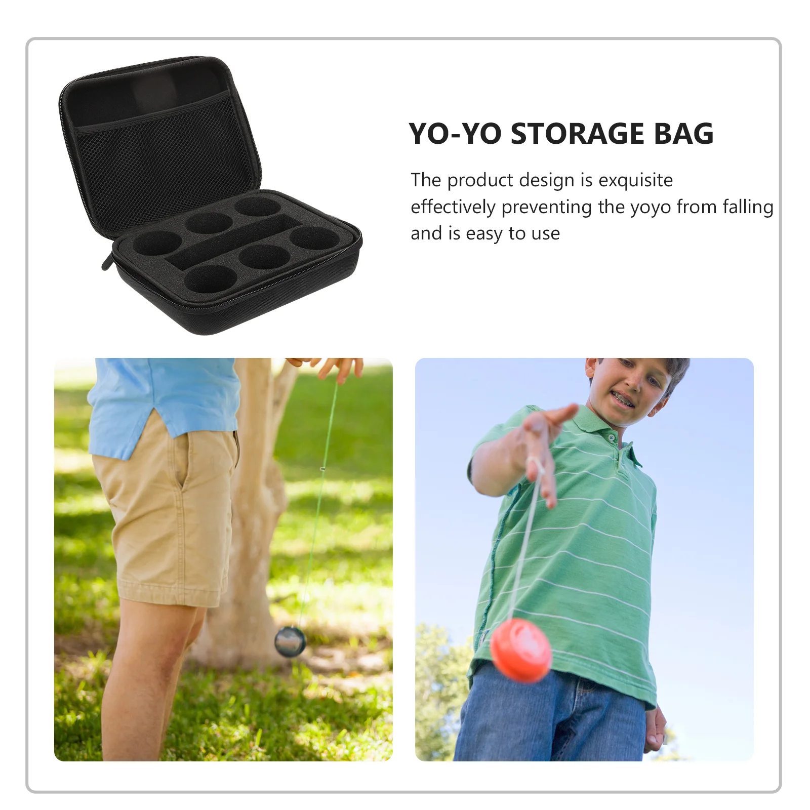 Yo-Yo Storage Bag Yoyo Accessories Earphone Ball Case Finger Holder Sponge Child Pouch