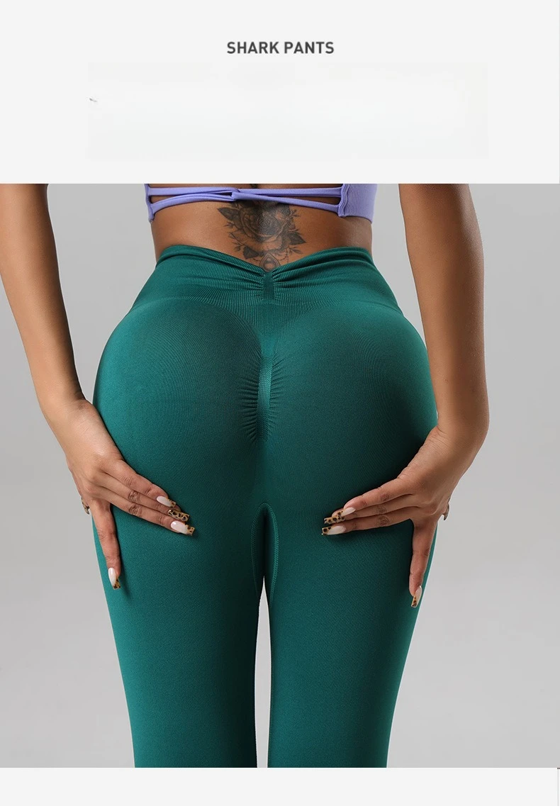 � ​ High-Waist Push-Up Yoga-Leggings, Workout-Leggings für Damen, Fahrrad-Yoga-Mode, Elastische V-Taille, Schlankmachende Sportbekleidung ​ ​ – Detail 6