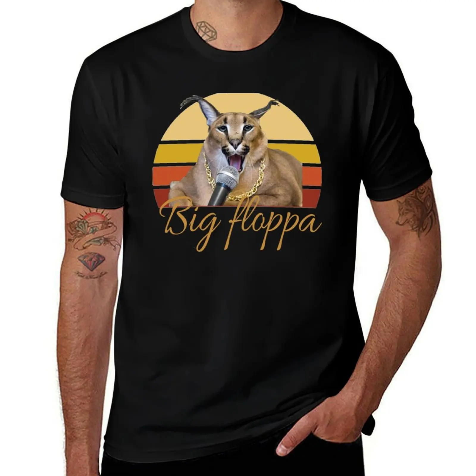 big floppa (2) T-Shirt Plus Size Non-Shrink T-Shirt