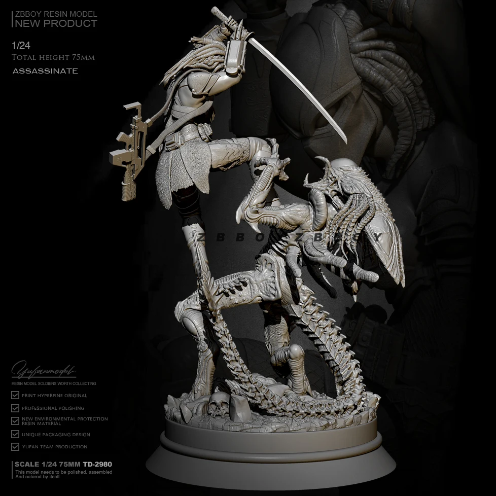 1/24 Resin model kits resin figure DIY toy Resin soldier self-assembled (Limited Special)TD-2980