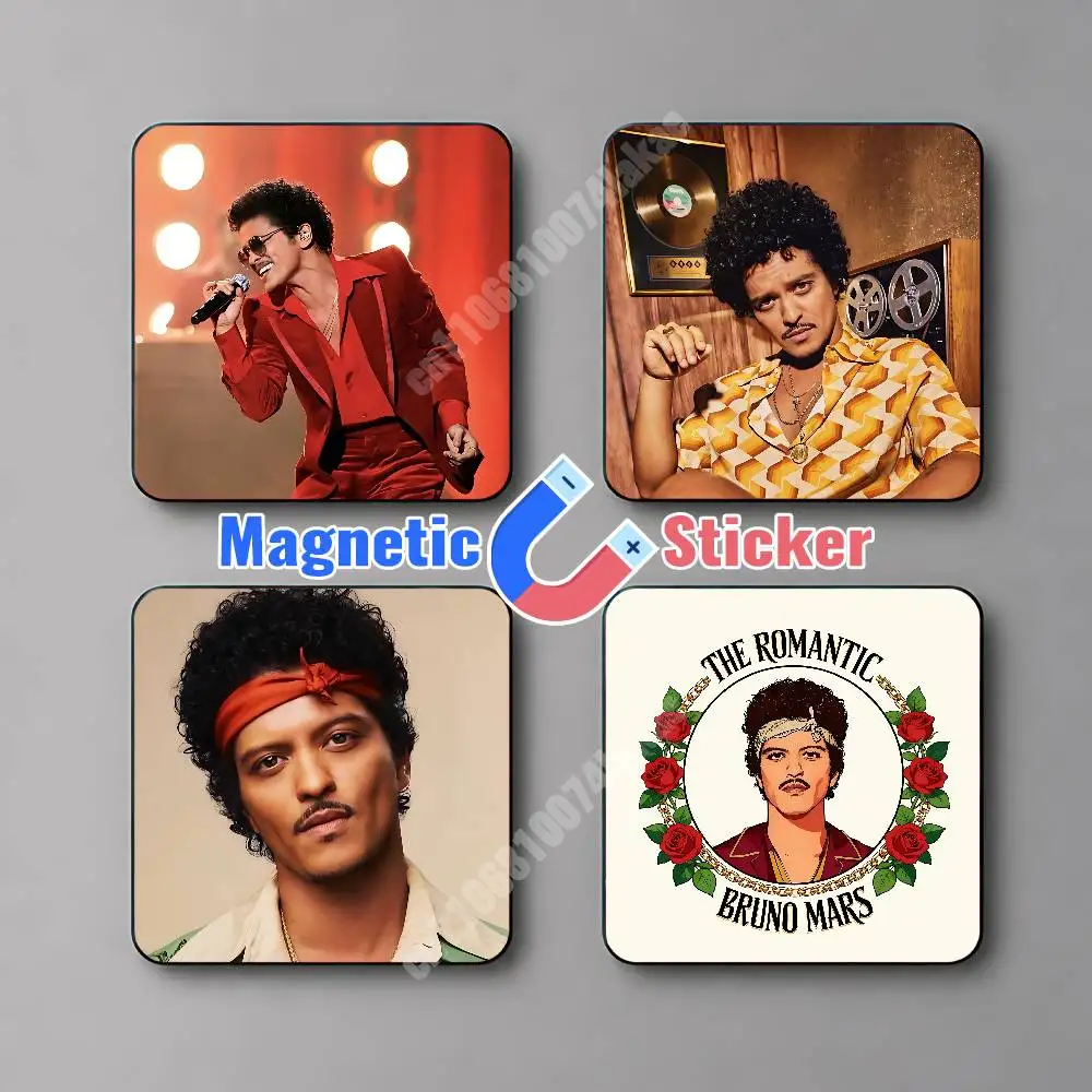 B-Bruno 24K Magic M-Mars The Romantic Magnetic Sticker Removable Fridge Decal for Metal Surfaces Magnet Label