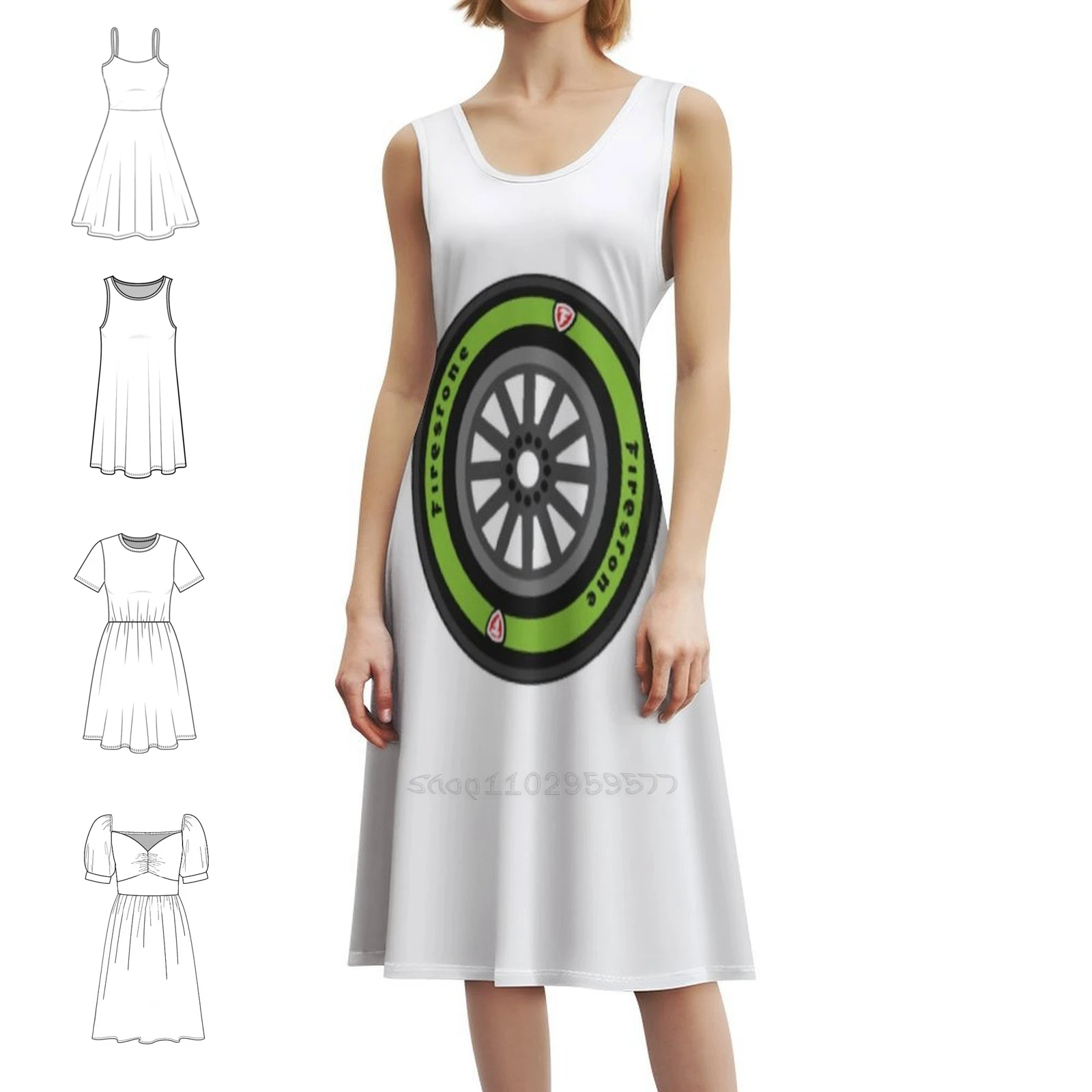

Indycar Eco Friendly Tire Korean Style Dress For Women Elegant Casual Dress For Party Or Daily Wear Indycar Racing Indy
