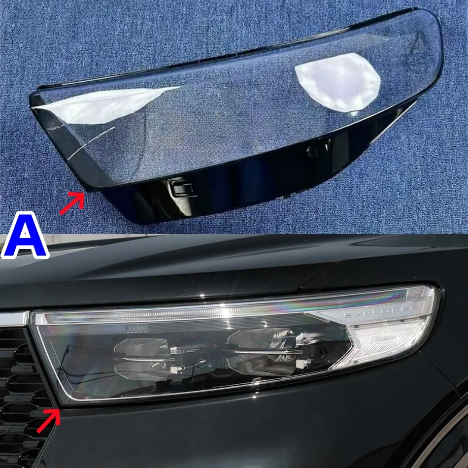 For Ford Explorer 2020 2021 2022 Automotive Accessories Headlight Lens Cover Transparent Lampshade Shell Glass