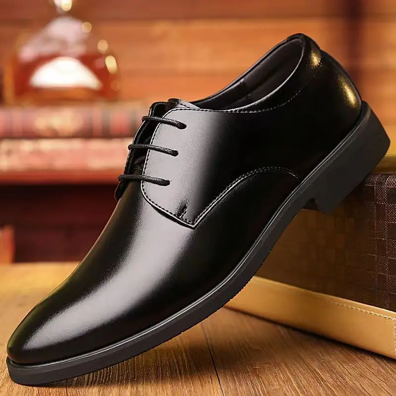 

Large-sized Men's Leather Shoes Casual Business Men's Shoes Soft-soled Formal Leather Shoes for Men Wedding Versatile Man Shoe
