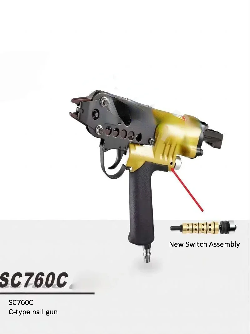 Pneumatic Air Tools C-Ring Nailer Machine SC760C Air Nail Gun C-type Hog Ring Plier