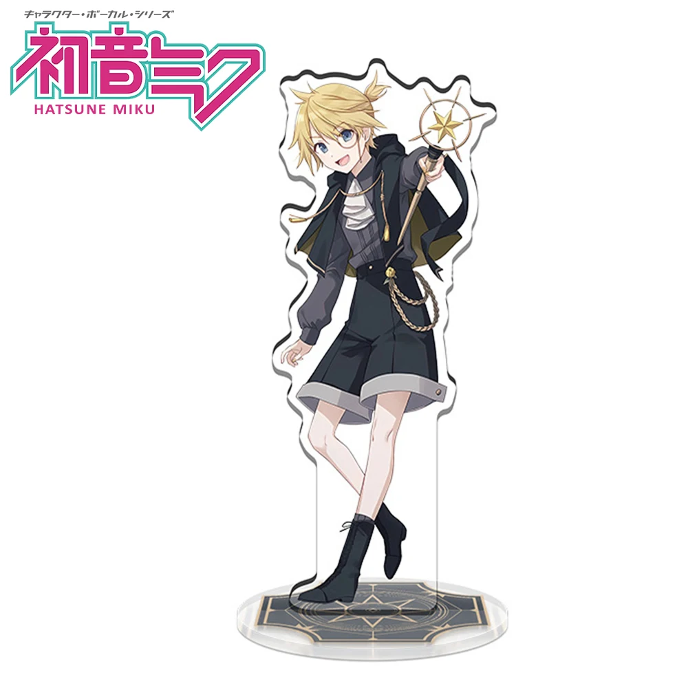 1PCS Hatsune Miku Kagamine Len Stand Model Plate Desk Decor Standing Sign Game Fans Gift Room Desk Decoration 15CM