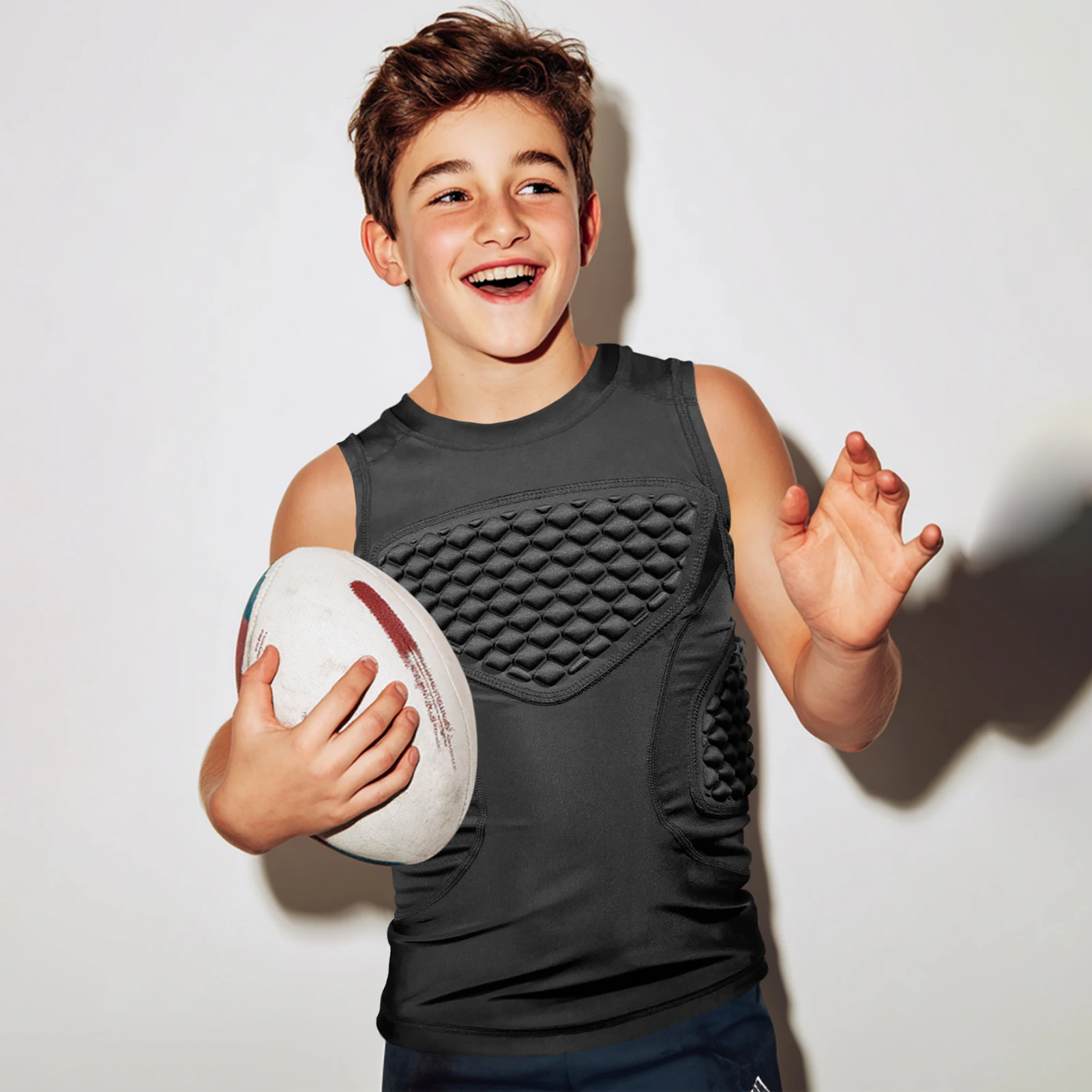Baseball Chest Protector Vest for Youth Adult Padded Compression Rib Sternum Heart Guard for Football Softball Baseball Lacrosse