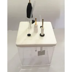 50*50*50mm quartz electrolytic cell quartz electrolytic tank square quartz groove PTFE cover electrochemical tank