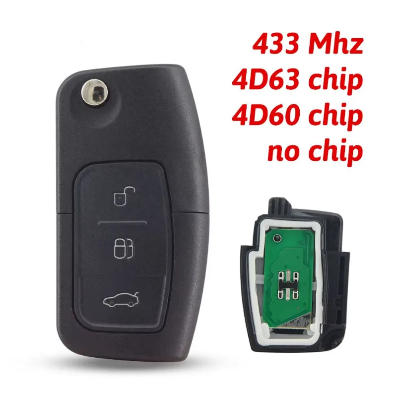 

3M5T15K601AB flip remote key 3 button HU101 434Mhz 4D63 / 4D60 chip for Ford Focus 3M5T-15K601-AB