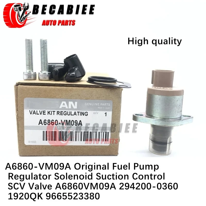 1pcs Suction Control Valve Fuel Pump Pressure Regulator Engine A6860-VM09A SCV D40 CRD Sensor High Quality