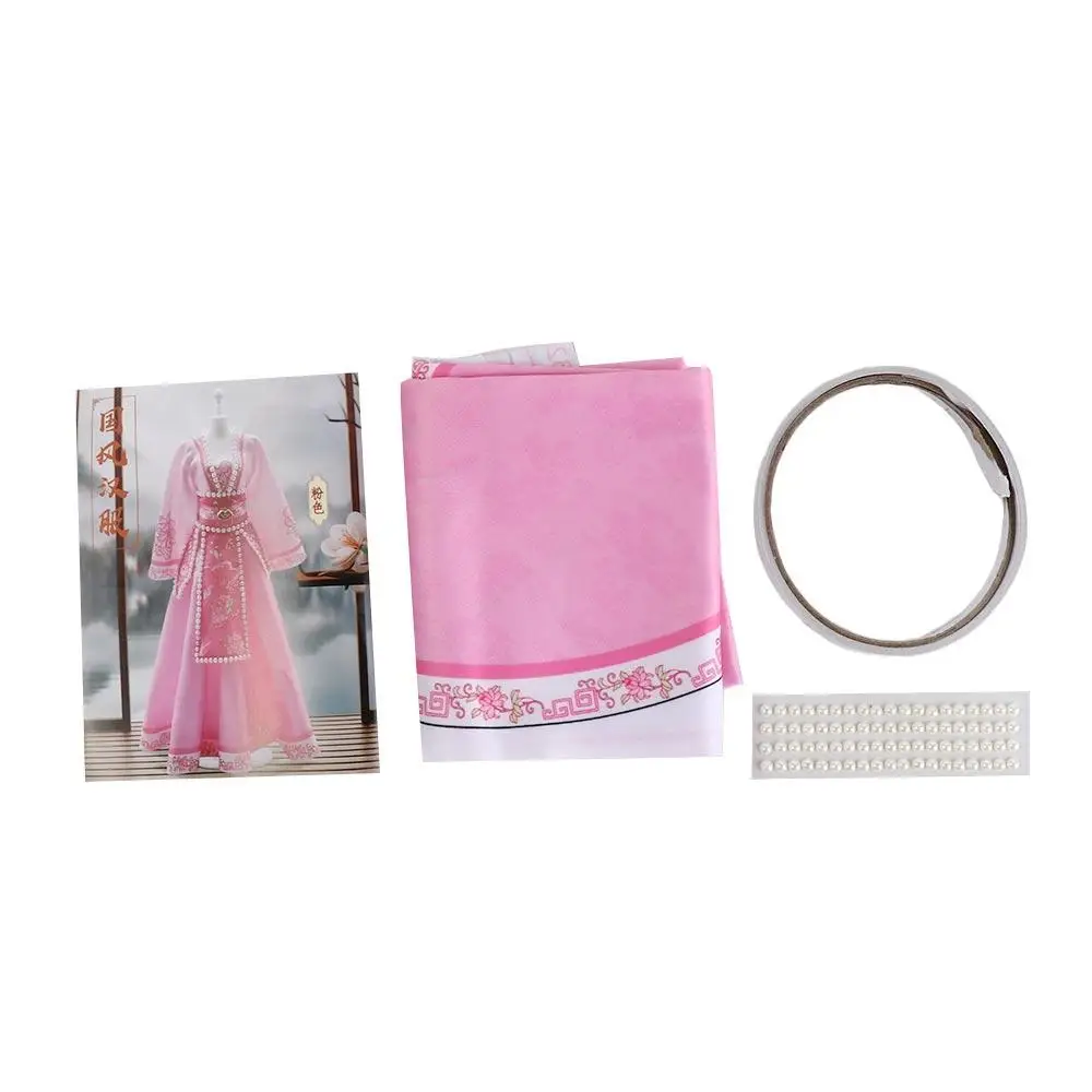 Vestido diy hanfu roupas brinquedos saia artesanato boneca hanfu roupas diy kit artesanal usar boneca roupas design crianças presente