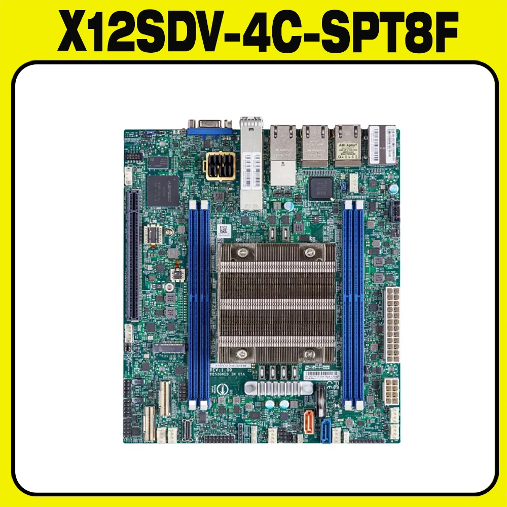 X12SDV-4C-SPT8F M-ATX DDR4 2*SATA3 Xeon Processor D-2712T For Supermicro Motherboard