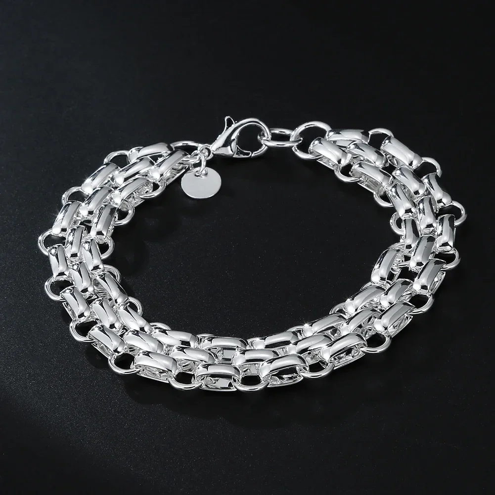 Charm 925 Sterling Silver Classic Bracelets for Women Man Fashion Designer Party Wedding Jewelry Holiday Gifts